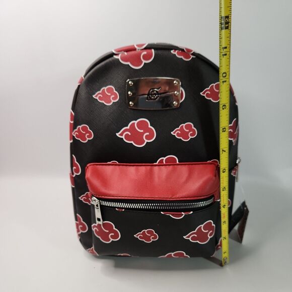 Bioworld Naruto Shippuden Collection Akatsuki Red Cloud Mini Backpack Purse ~NEW - Picture 13 of 13
